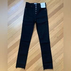 NWT Abercrombie & Fitch The Super Skinny Ankle Black High Rise Jeans Size 26/2L